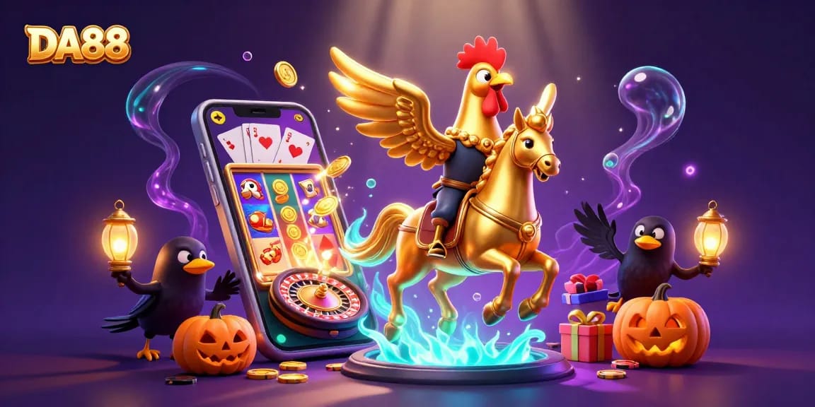 Experience thrilling casino adventures with DA88's vibrant characters and exciting slot elements.