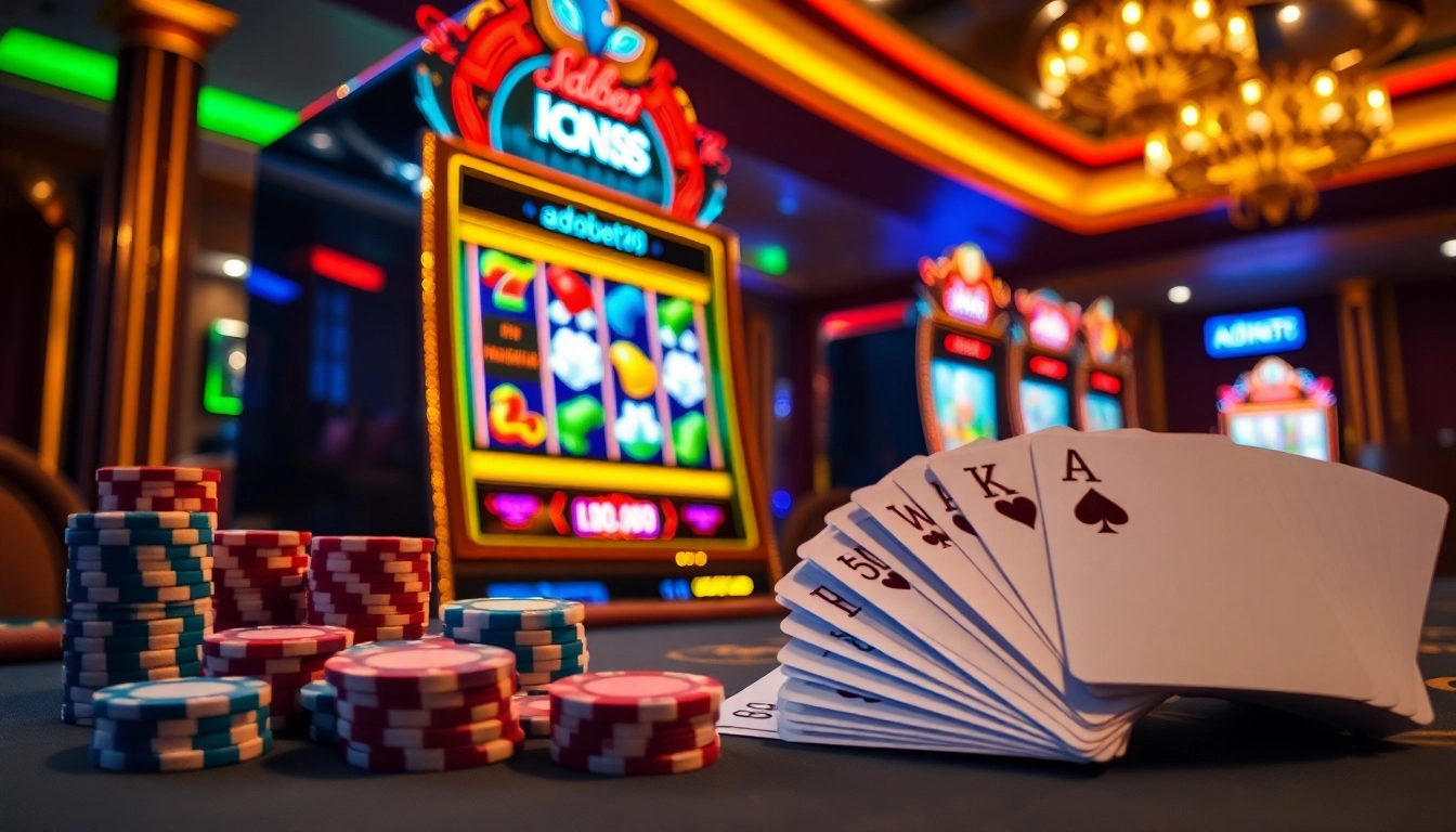 A player engaging with the adobet88 slot machine, highlighting vibrant graphics and engaging gameplay.