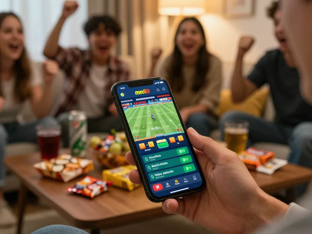 Place live bets using mm88 app in a cozy home setting