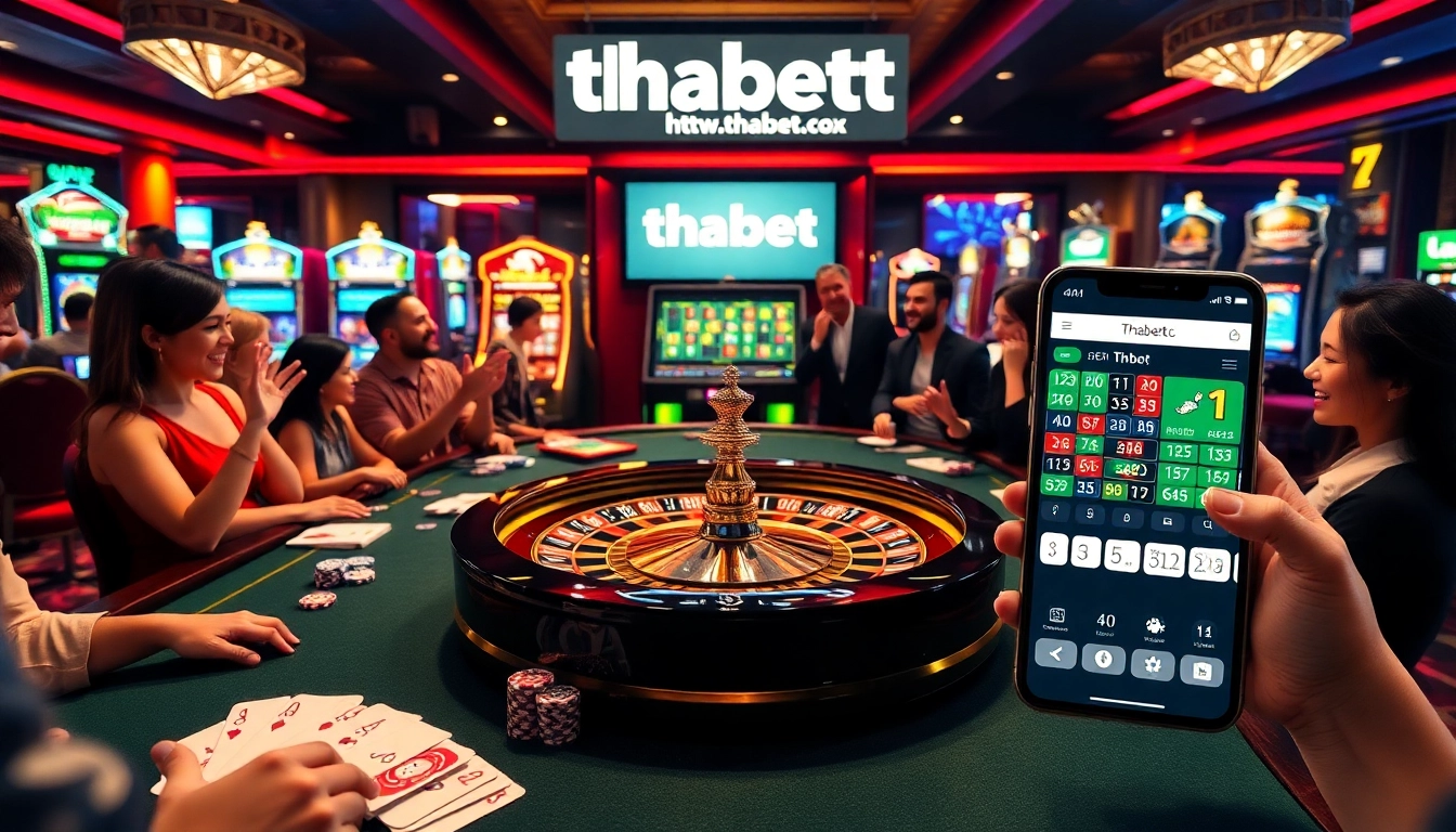 Engaging gameplay scene at https://thabet.cx/ with poker chips and roulette in a vibrant casino atmosphere.