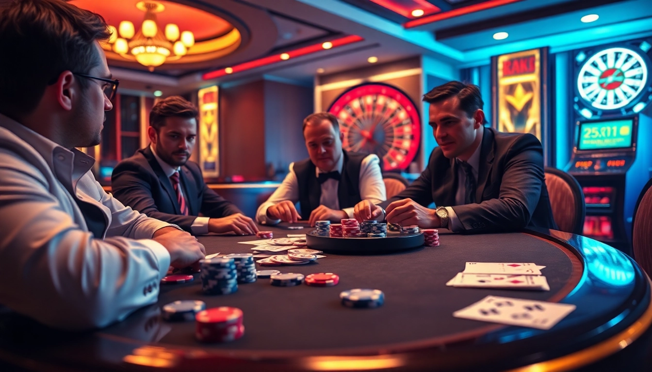 Exciting poker game scene under soft lighting at https://kjc.pro/ casino.