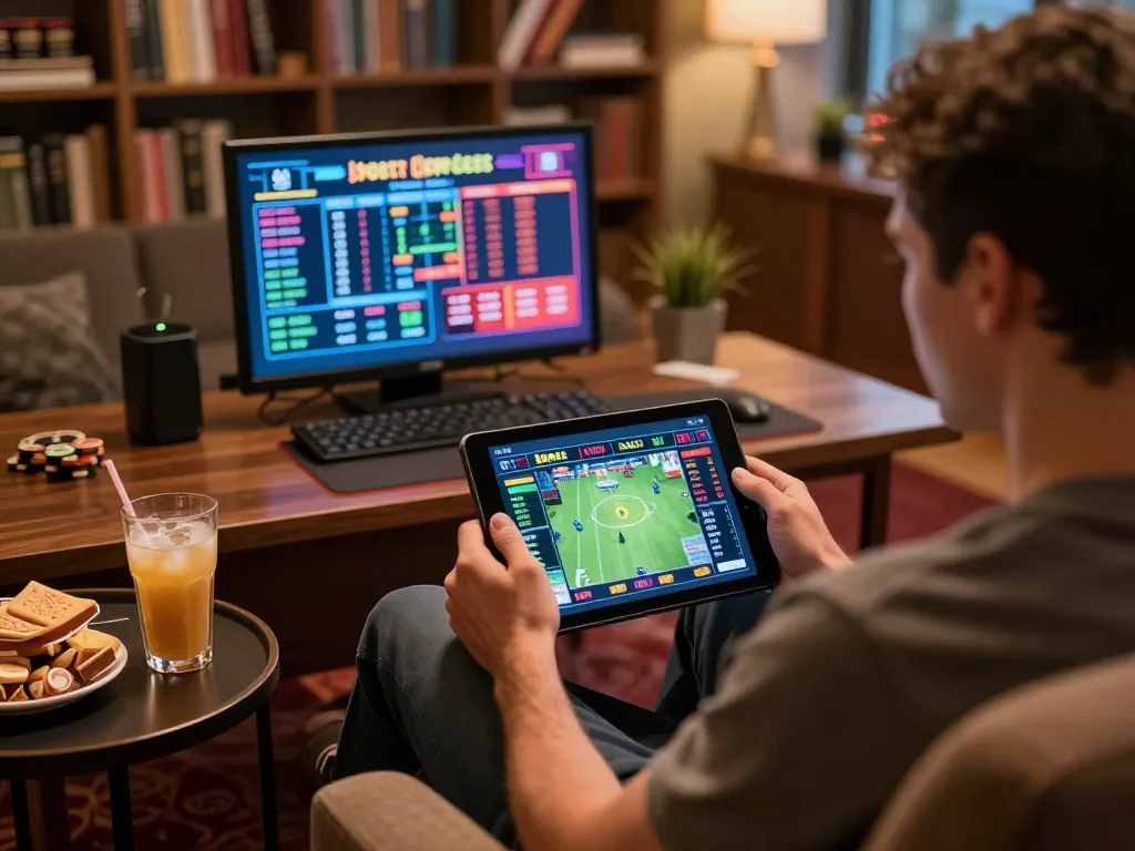 Player engaging in live sports betting on tg88 app, showcasing dynamic odds and vibrant gaming interface.