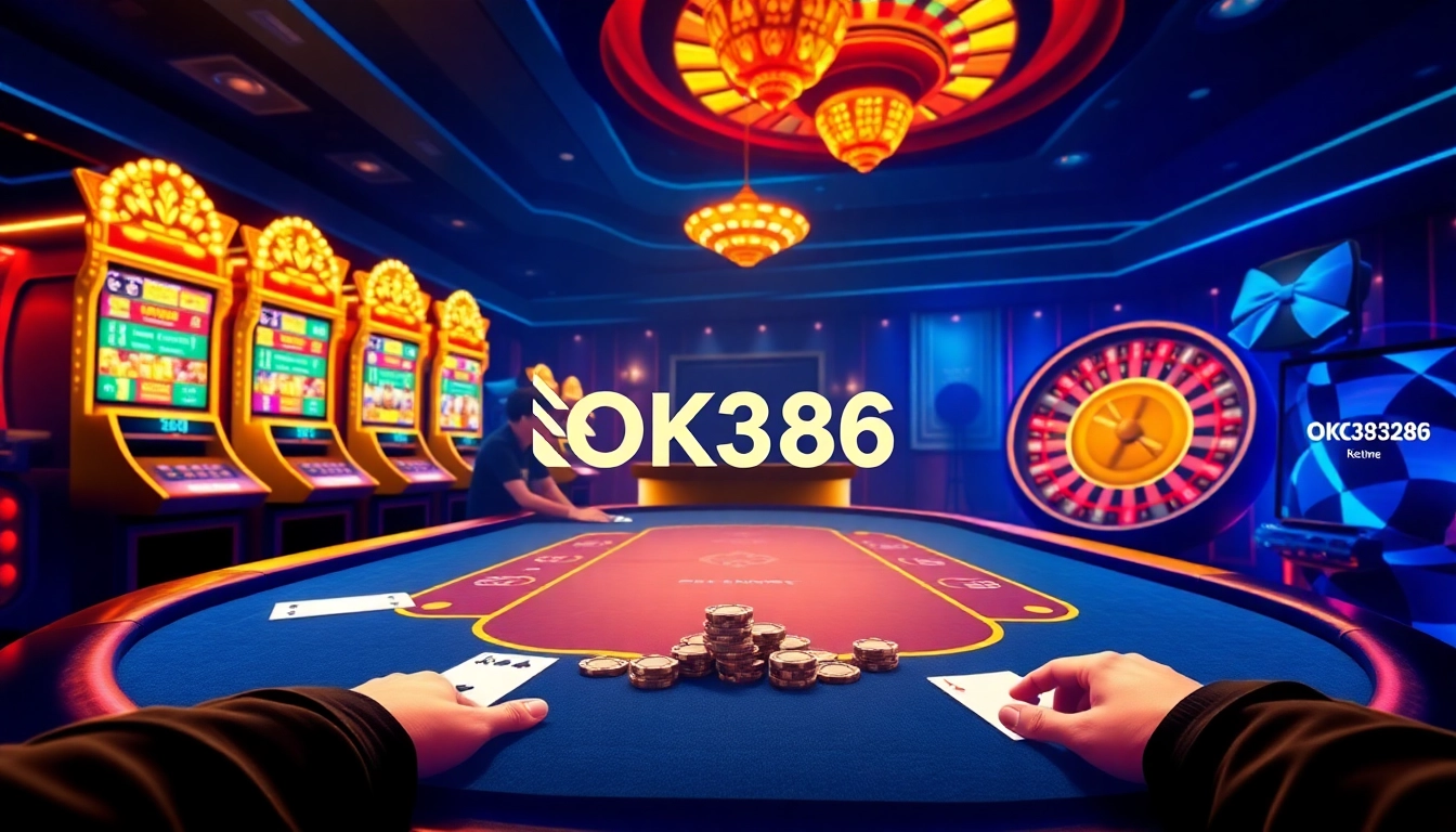 Experience the excitement of OK8386 online casino with vibrant slot machines and immersive table games.