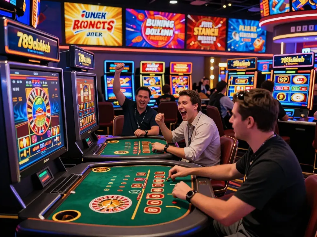 Engaged players enjoying casino games on https://789clubweb.com/ in a vibrant online gaming atmosphere.