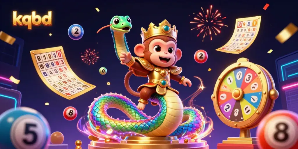 Experience thrilling kqbd moments with a magical monkey king and rainbow serpent in this vibrant illustration.
