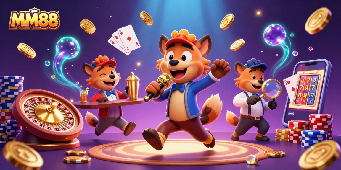 Experience excitement with MM88 at this vibrant comedy casino scene brimming with fun!