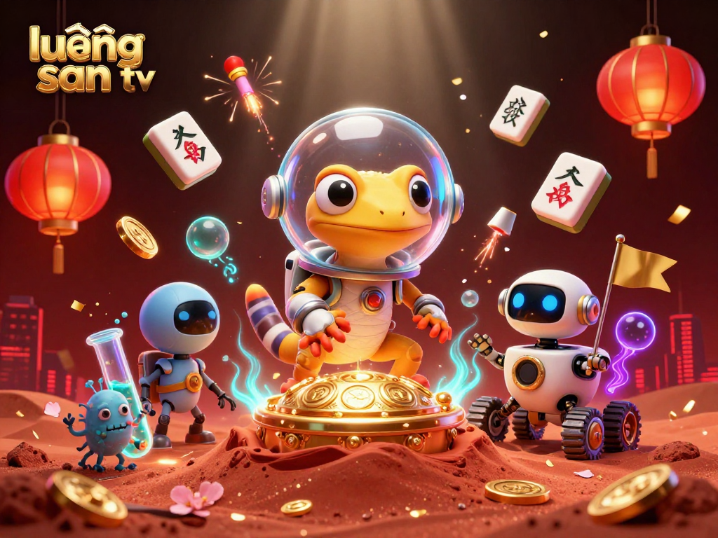 Lương Sơn TV showcases a Martian gecko discovering a golden casino, enhancing the gambling experience.