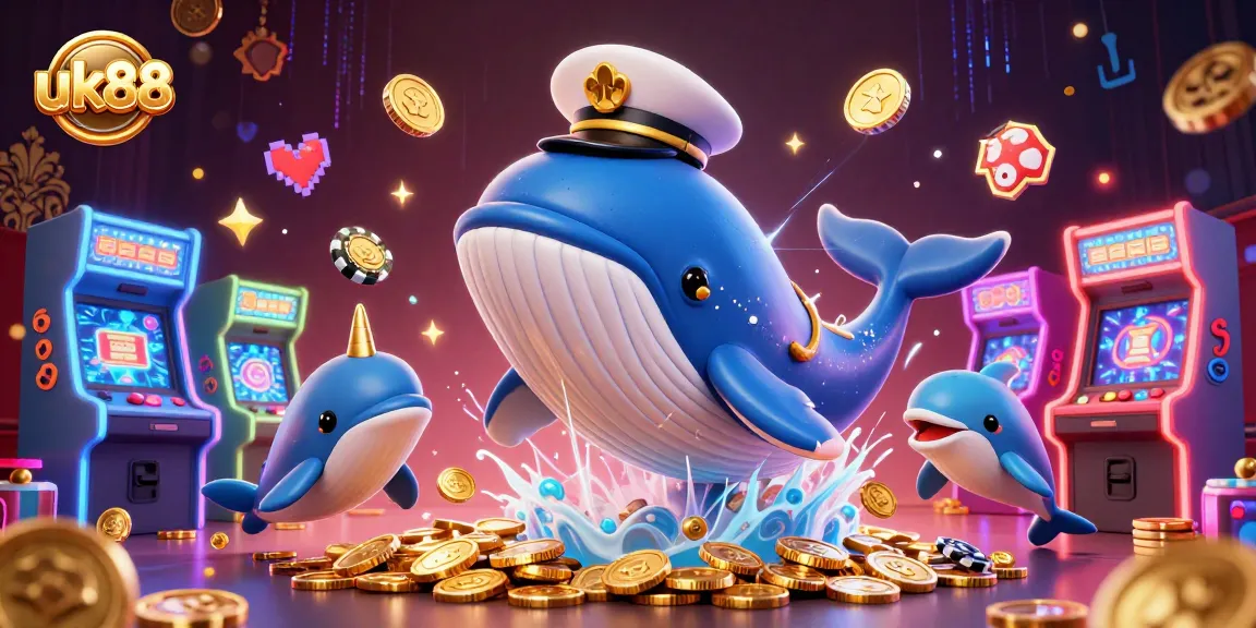 Experience thrilling gameplay with uk88, featuring animated casino themes and playful sea creatures.